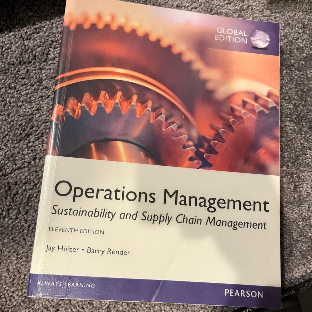 Operations Management textbook Pearson 11th edition